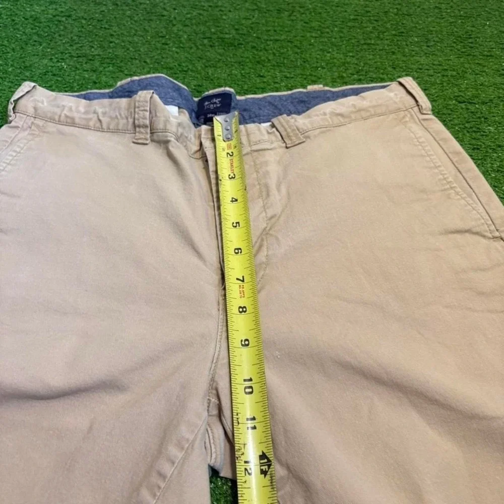 J. Crew Flex Chico Shorts Size 34W‎ Khaki Flat Front Cotton Stretch preppy short